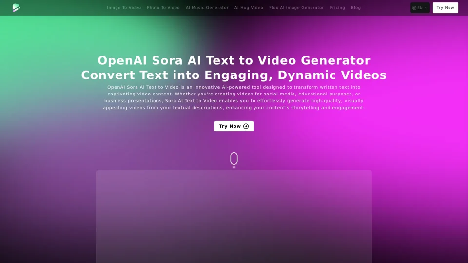 OpenAI Sora AI Video Generator - Advanced ChatGPT Video AI Generator