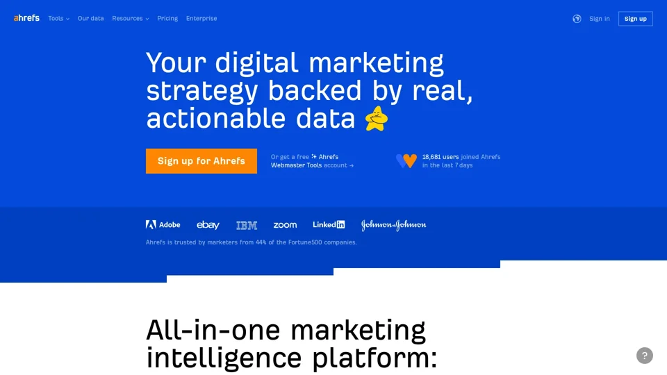 Ahrefs—Marketing Intelligence Tools Powered by Big Data.