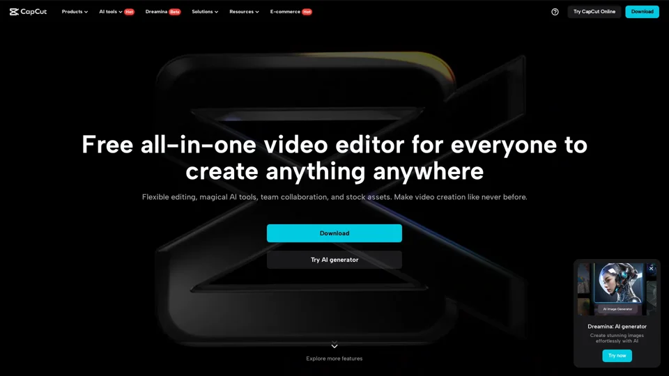 CapCut | All-in-one video editor & graphic design tool driven by AI