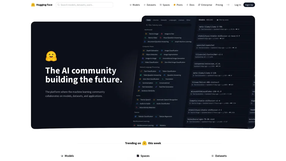 Hugging Face – The AI community building the future.