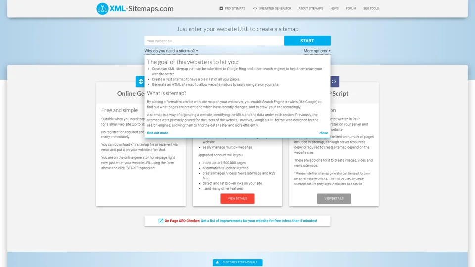 Create your Google Sitemap Online - XML Sitemaps Generator