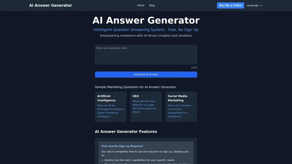 AI Answer Generator - Free, No Signup